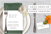 Menu Mockup Flat lay scene creator, a Product Mockup by chattypress (Thumbnail 1 of 5)