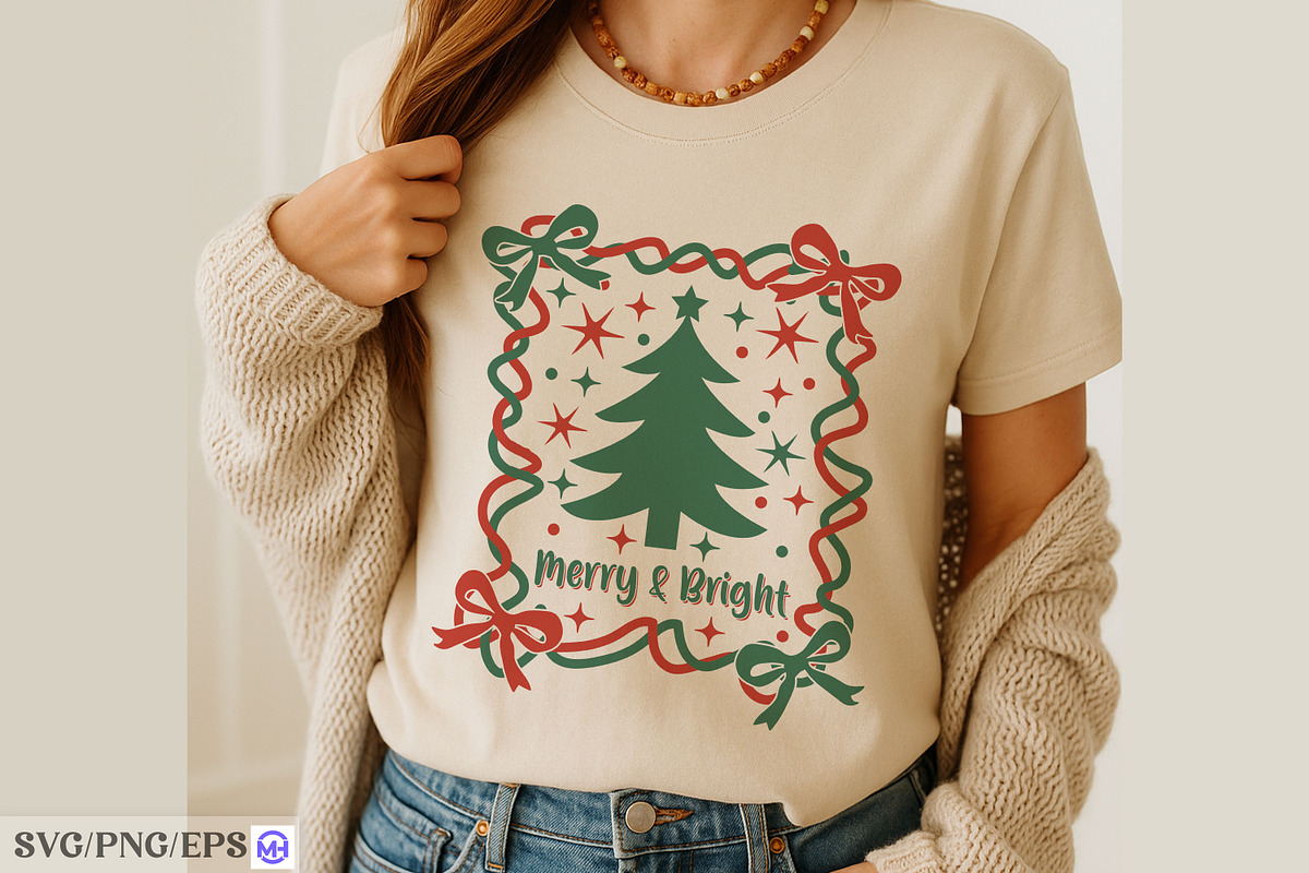 Christmas Merry & Bright Hand-Drawn, a Graphic by mh_arif (Photo 2 of 4)