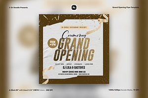 Grand Opening Flyer, a Flyer Template by iDoodle Studio