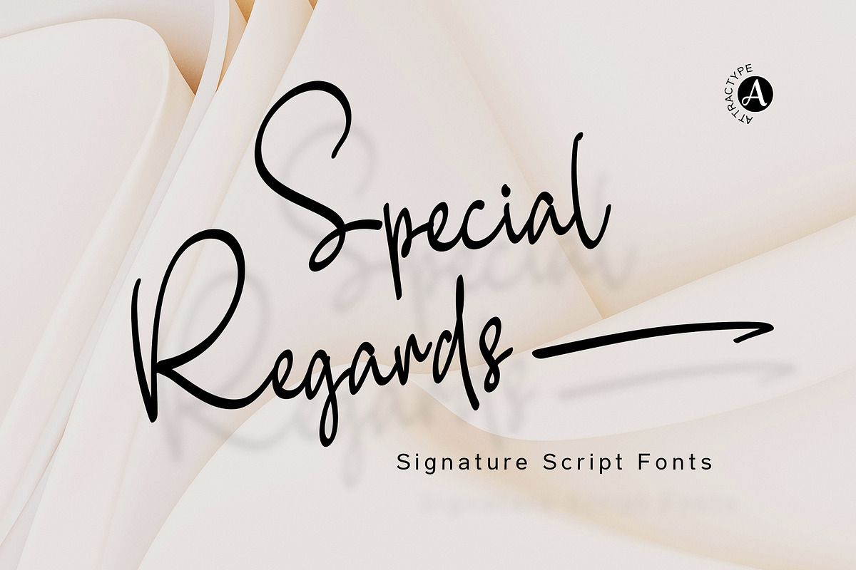 Special Regards Signature Fonts, a Script Font by Attractype (Photo 1 of 8)