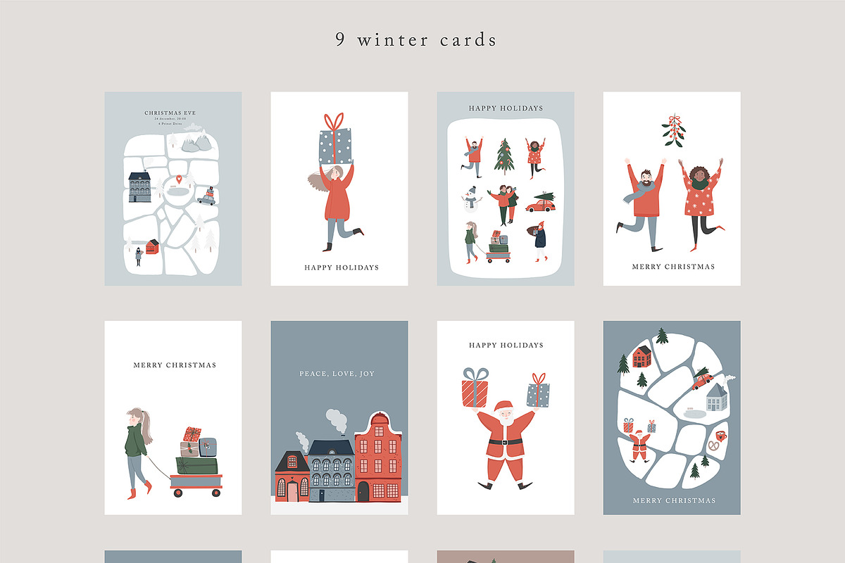 Winter days - calm and cozy Holidays, a Decorative Illustration by Cute Atelier (Photo 4 of 7)