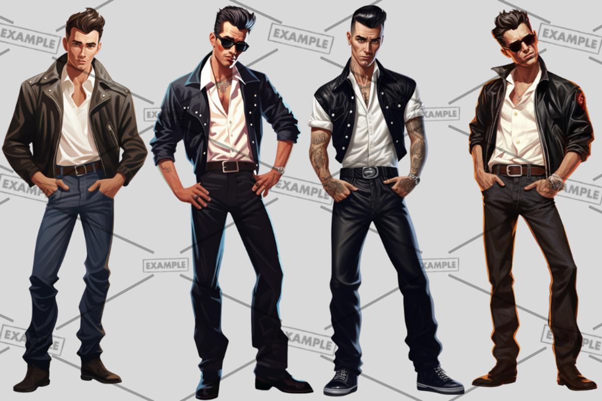 Rockabilly Men Bundle of 33, a Graphic by Jay Major Designs (Photo 3 of 11)