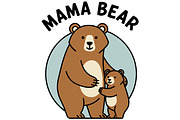 Mama Bear Mother's Day Shirt SVG, an Animal Illustration by Ghagra (Thumbnail 2 of 7)