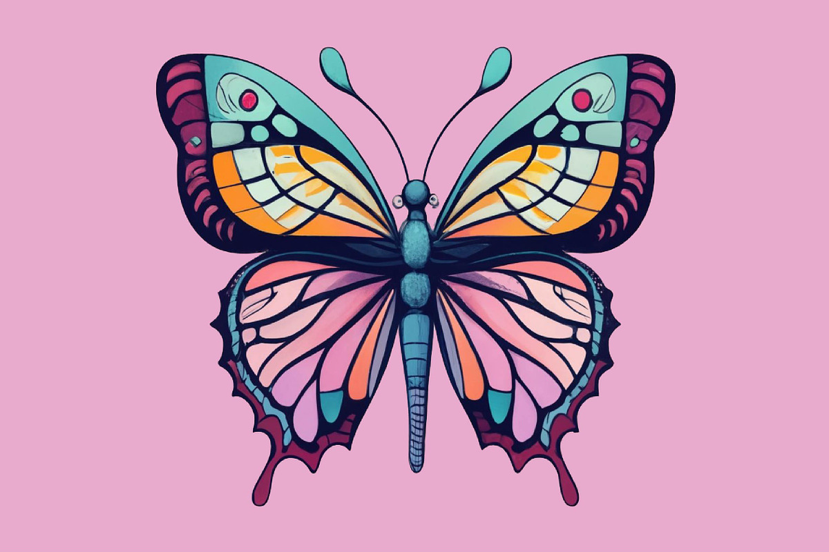 Cute Butterfly Clipart, a Seasonal Illustration by Craft Nest (Photo 3 of 5)