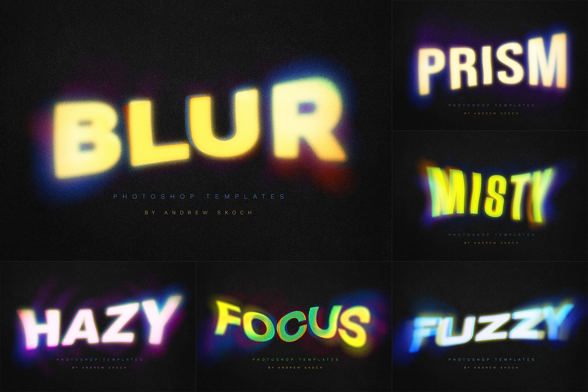 Gradient Blur Text Effects Bundle, a Layer Style Add-On by Andrew Skoch Design (Photo 6 of 11)