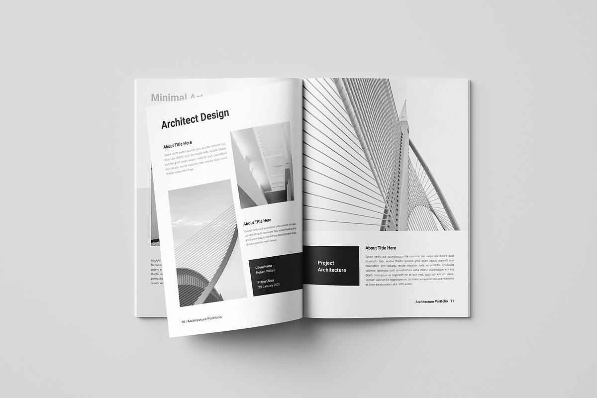 Architecture Portfolio Template, a Brochure Template by Spark_Creative (Photo 6 of 12)