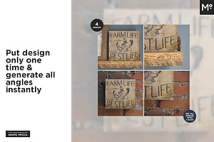 2 Wood Box Signs Mock-ups Generators