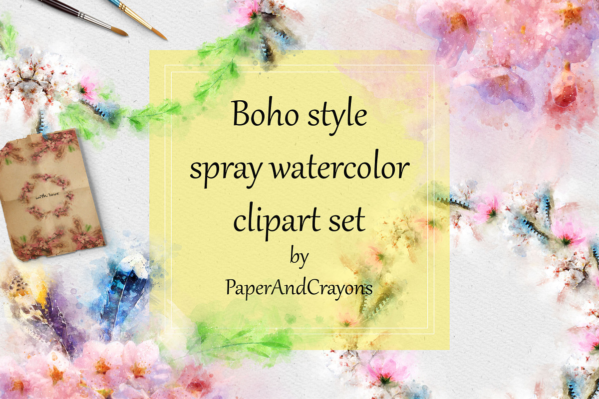 Boho-Chic Sakura Watercolor Set, an Illustration by PaperAndCrayons (Photo 1 of 7)