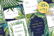 Tropical Day and Night Wedding Suite, an Invitation Template by HannaSymo (Thumbnail 1 of 11)