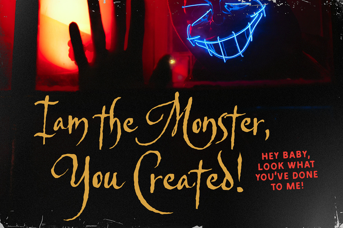 Gothic Saturday - Creepy Script Font, a Script Font by Sarid Ezra (Photo 6 of 9)
