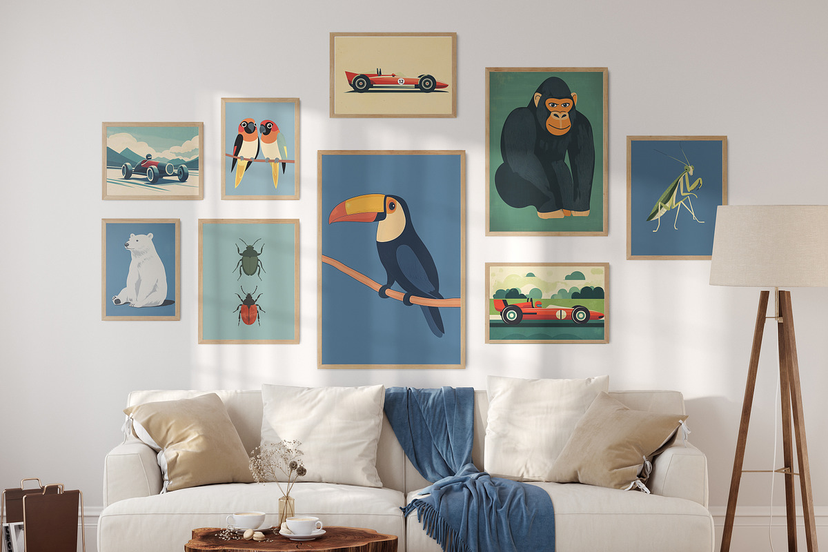 Boys Nursery Room Print Bundle, a Background Graphic by Artemsky (Photo 8 of 22)