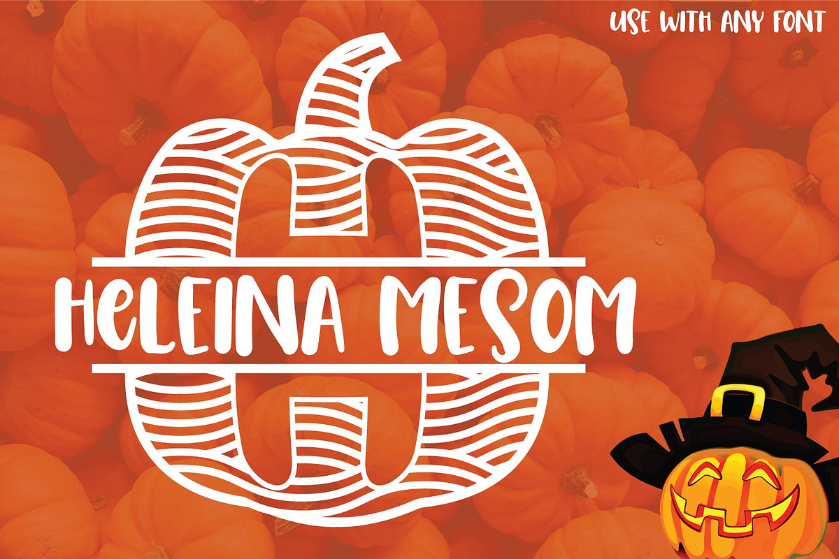 Pumpkin Monogram Font, a Symbol Font by Aqua Artistry Creations (Photo 4 of 4)