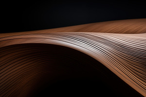 Smooth, flowing wooden surface with intricate, wavy patterns and fine lines, se, a Background Graphic by Textures & Backgrounds