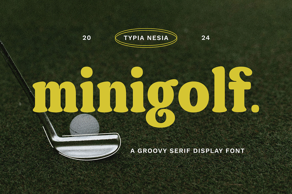 Minigolf - Groovy Serif Display, a Serif Font by Typia Nesia (Photo 2 of 18)