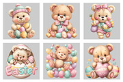 Whimsical Easter Teddy Bear Clipart, an Illustration by Black Bird Studio (Thumbnail 5 of 5)