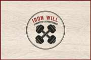 10 Vintage Gym Fitness Logo Badge, a Healthcare Illustration by Artivon (Thumbnail 5 of 11)