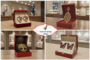 Romantic Wooden Laser Cut Earring, an Object Graphic by Designer_Momina (Thumbnail 1 of 5)