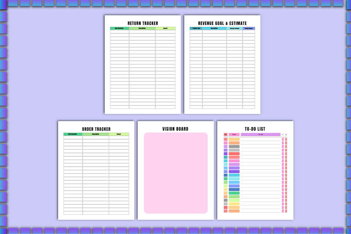 Printable Online Business Planner, a Stationery Template by Shumaya (Photo 6 of 7)