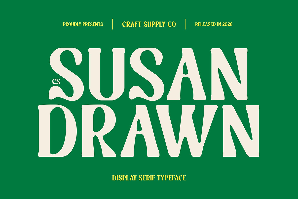 CS Susan Drawn, a Serif Font by Craft Supply Co. (Photo 1 of 8)