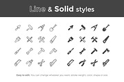 Tools Icons, a Solid Icon by filborg (Thumbnail 2 of 2)