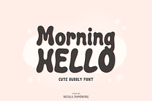 Morning HELLO Font