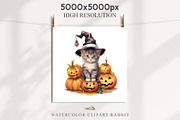 Halloween Kitten Pumpkin Cute Cats, an Animal Illustration by Rabbit Heart (Thumbnail 8 of 10)