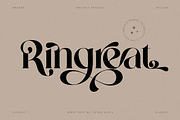 Ringreat Decorative Serif Font, a Serif Font by Cruzine (Thumbnail 11 of 11)