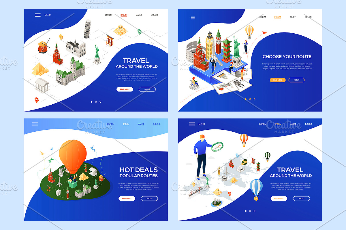 Isometric Travel Illustrations, an iPhone Mockup by Boyko Pictures (Photo 7 of 10)