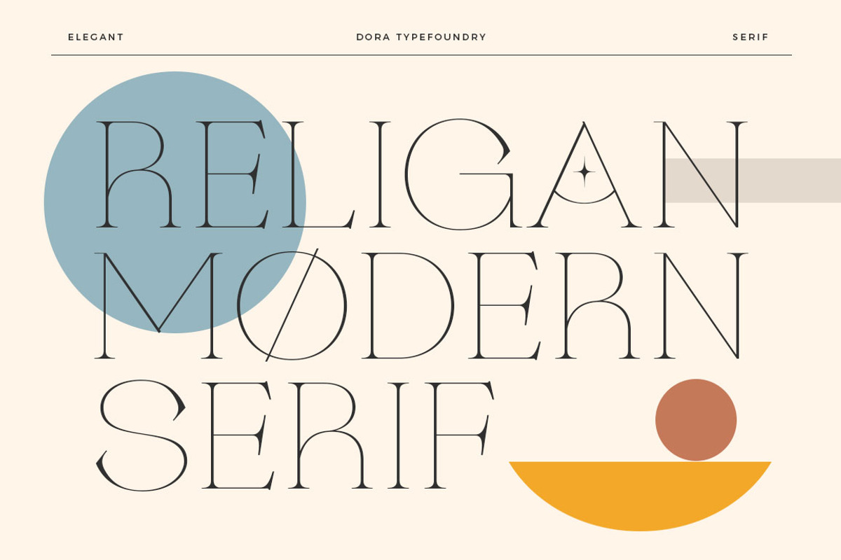Religan - Modern Serif Font, a Serif Font by Dora Typefoundry (Photo 1 of 22)