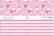 Pink hearts seamless patterns, a Pattern Graphic by Luba Vega (Thumbnail 7 of 9)