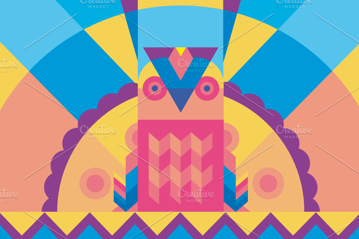 Colorful party bird, an Illustration by Do2design