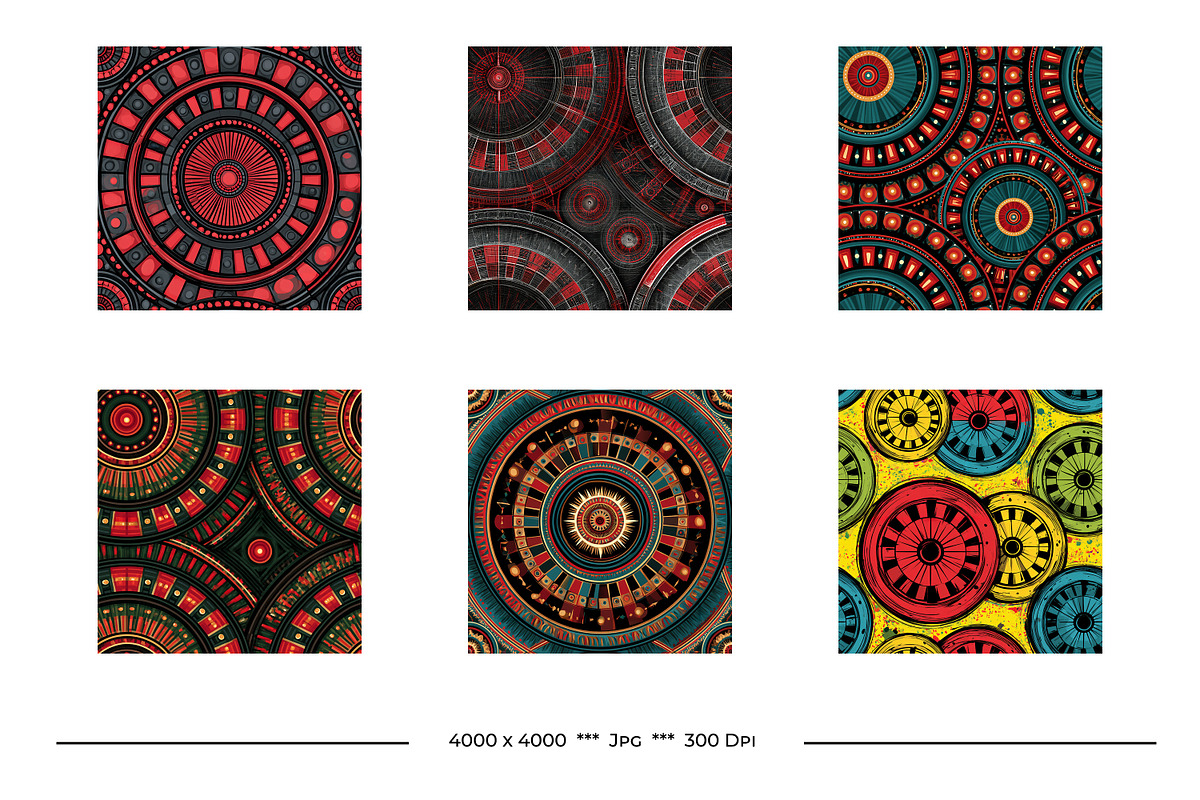 Roulette Wheel Retro Art Styles, a Pattern Graphic by karenfoleyphoto (Photo 8 of 11)