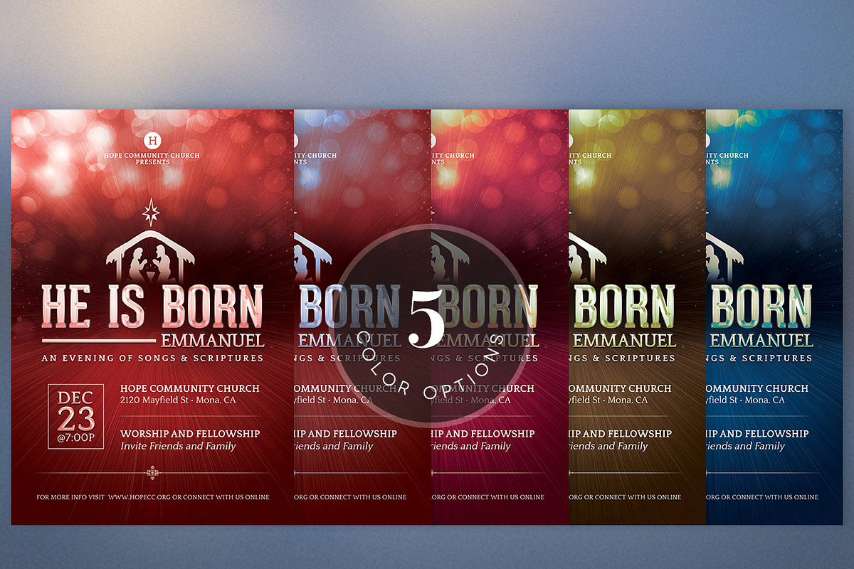 Emmanuel Christmas Flyer Poster, a Flyer Template by Godserv Designs (Photo 5 of 5)