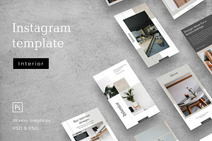 Interior social media template, a Social Media Template by Digital Breath templates