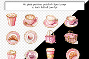 60 Pink Parisian Coffee Shop Clipart, a Graphic by AllTheKewtClipart (Thumbnail 6 of 6)