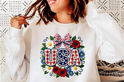 Faux Yarn USA Floral Coquette Shirt, an Illustration by CreationArt (Thumbnail 3 of 5)