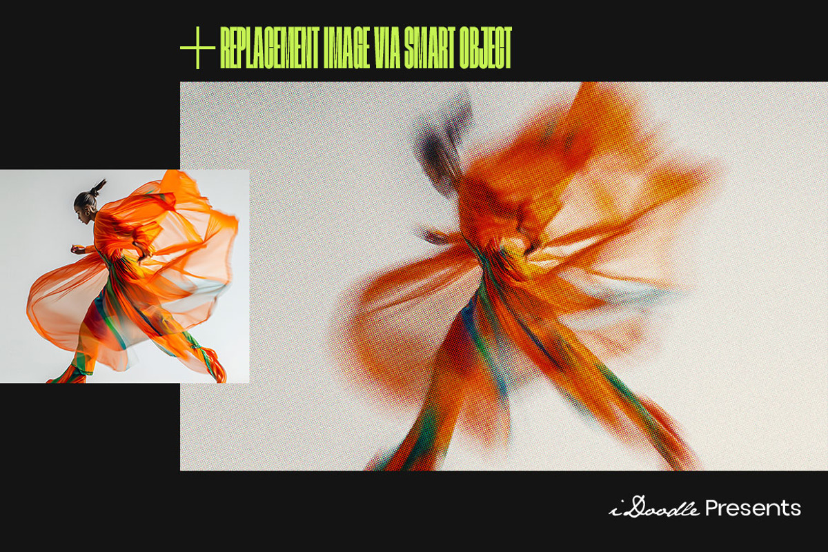 Motion Blur Halftone Photo Effect, a Layer Style Add-On by dokudokunomi (Photo 3 of 8)