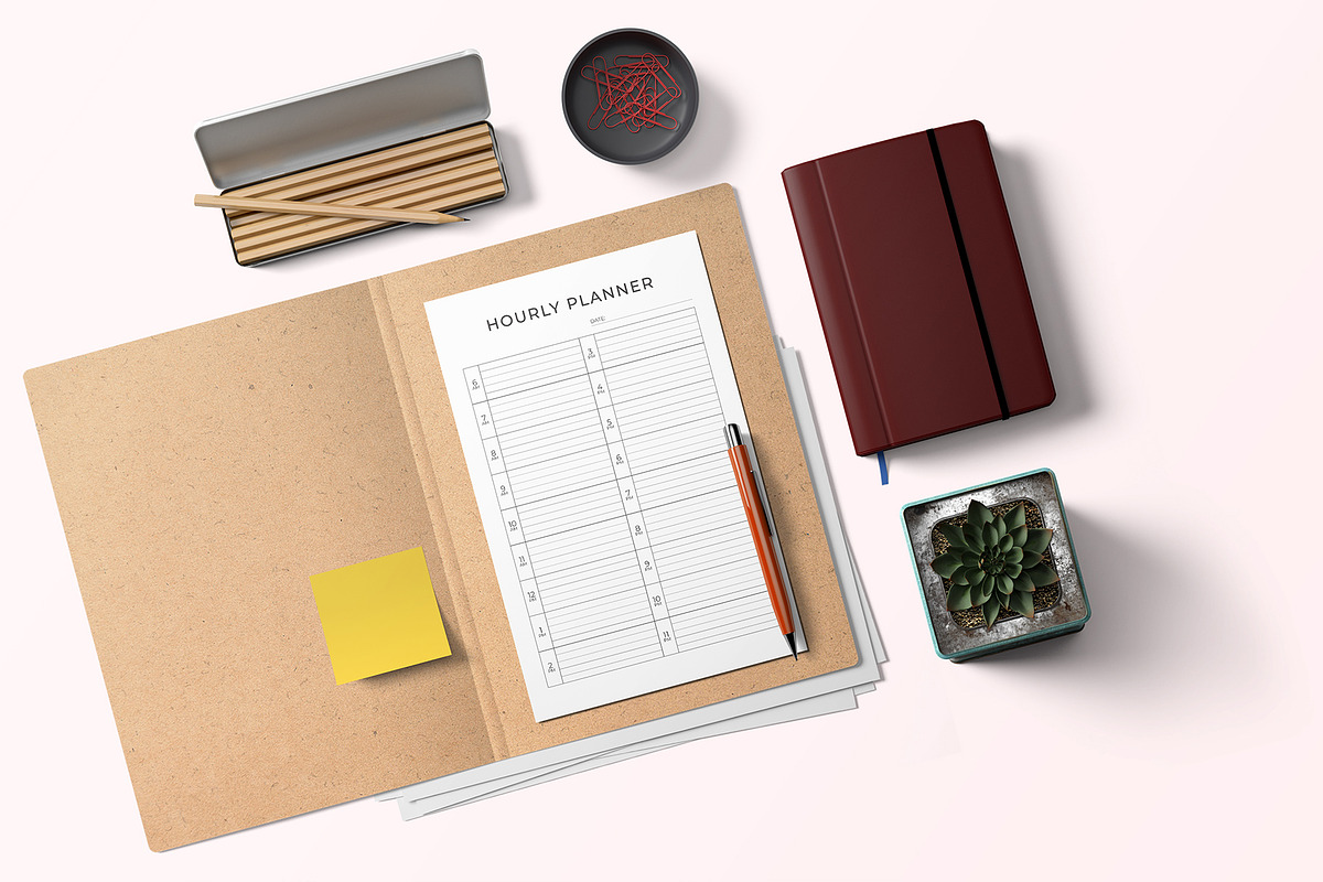 Hourly Planner, a Stationery Template by M9 Design (Photo 3 of 5)