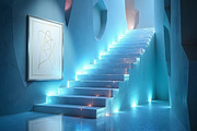 Futuristic Glowing Neon Ice Stairs, a Background Photo by Aura Canyon HQ (Thumbnail 5 of 9)
