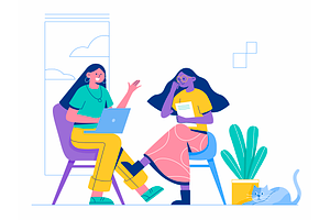 Deene Flat Website Illustrations