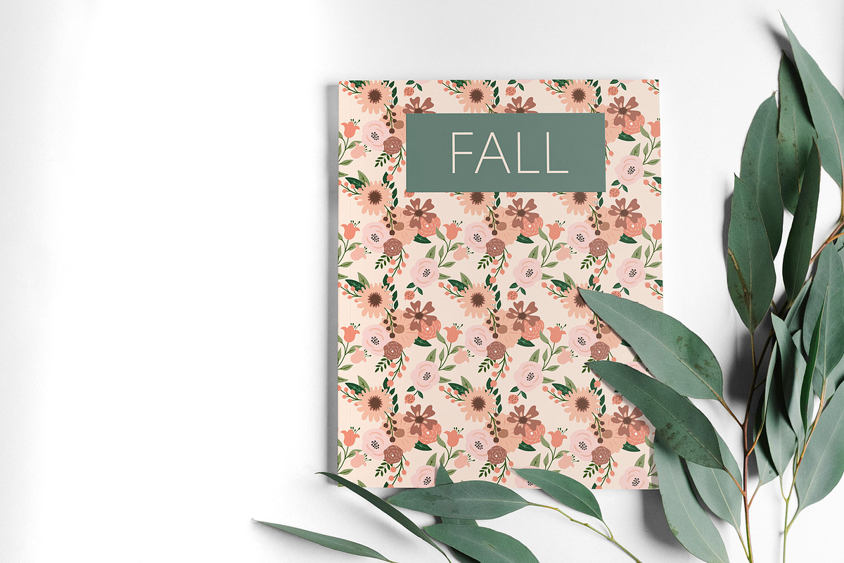 Fall Floral Patterns Seamless, a Pattern Graphic by Chus Moreno Studio (Photo 8 of 8)