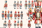 Nutcracker Watercolor Cliparts, an Object Graphic by artinspirestudio (Thumbnail 3 of 3)