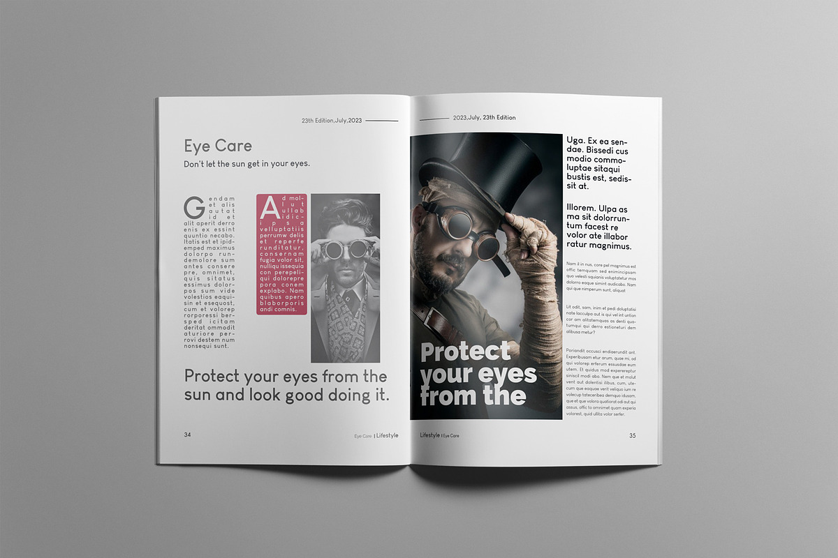 Lifestyle magazine layout 01, a Magazine Template by Swayang (Photo 18 of 22)