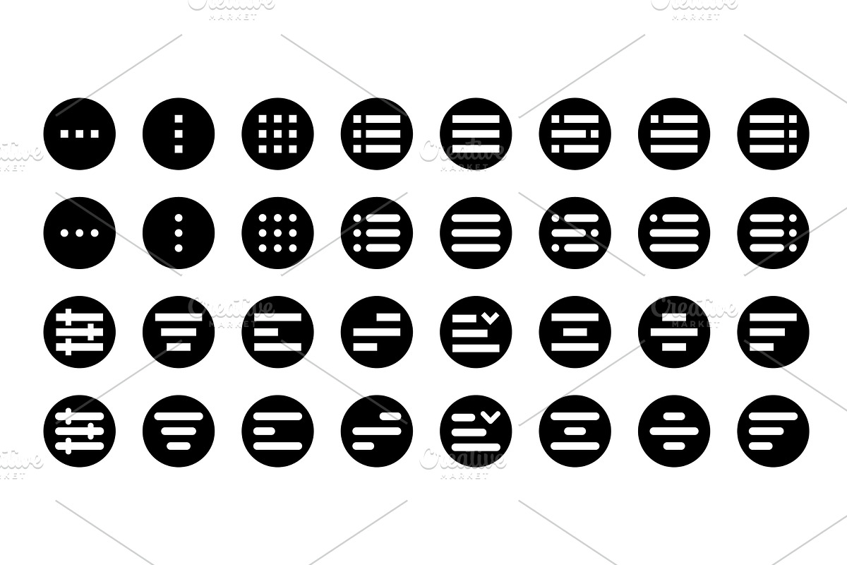 Minimal Set of Hamburger Menu, an Object Illustration by Things for designers