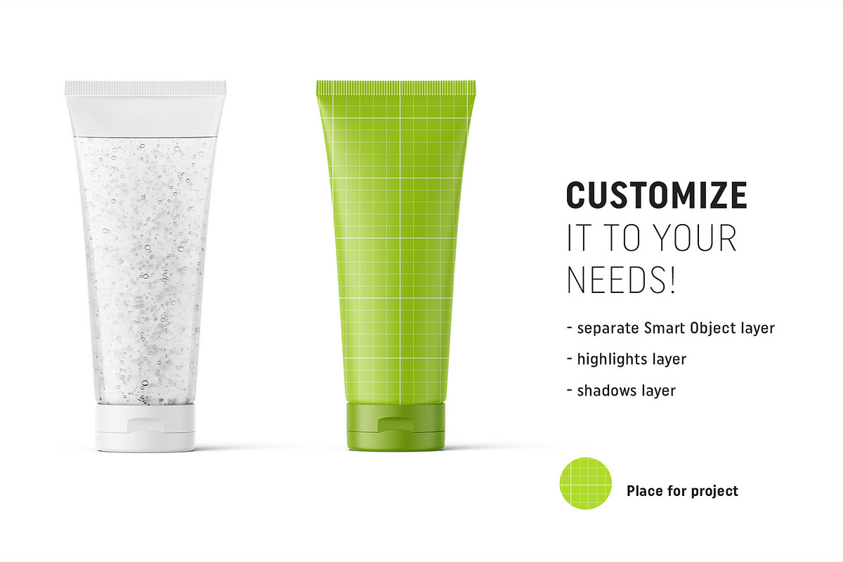 Cosmetic tube mockup, a Packaging Mockup by Smarty Mockups (Photo 2 of 5)