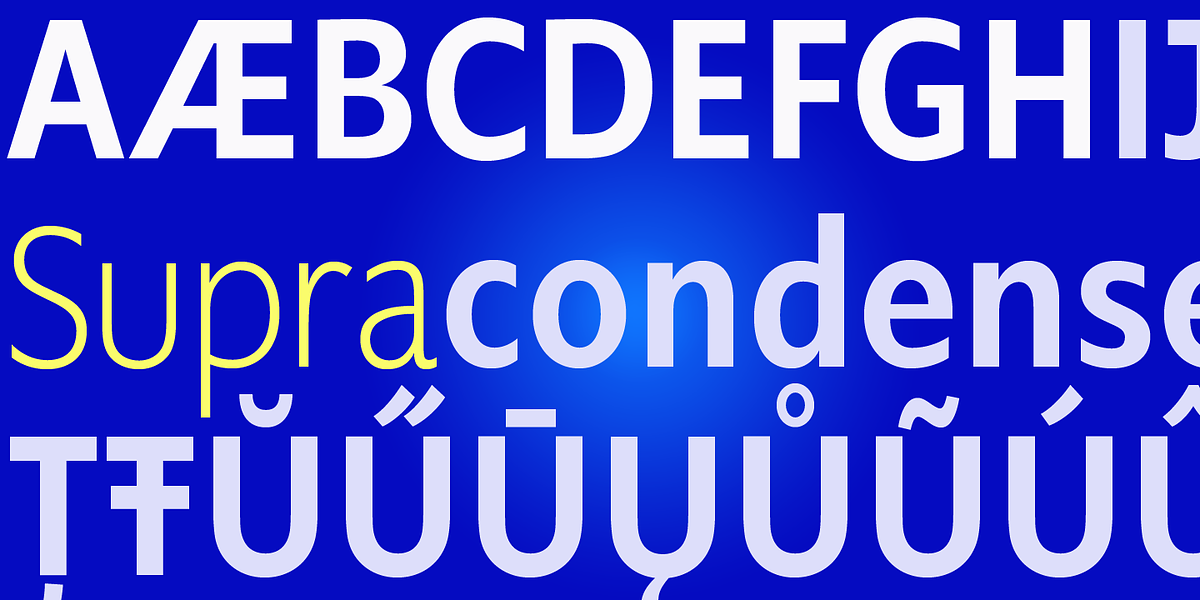 Supra Condensed, a Sans Serif Font by Wiescher-Design (Photo 2 of 7)