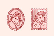 Cowgirl party clip art EPS, PNG, SVG, an Object Graphic by Viaireshop (Thumbnail 4 of 9)