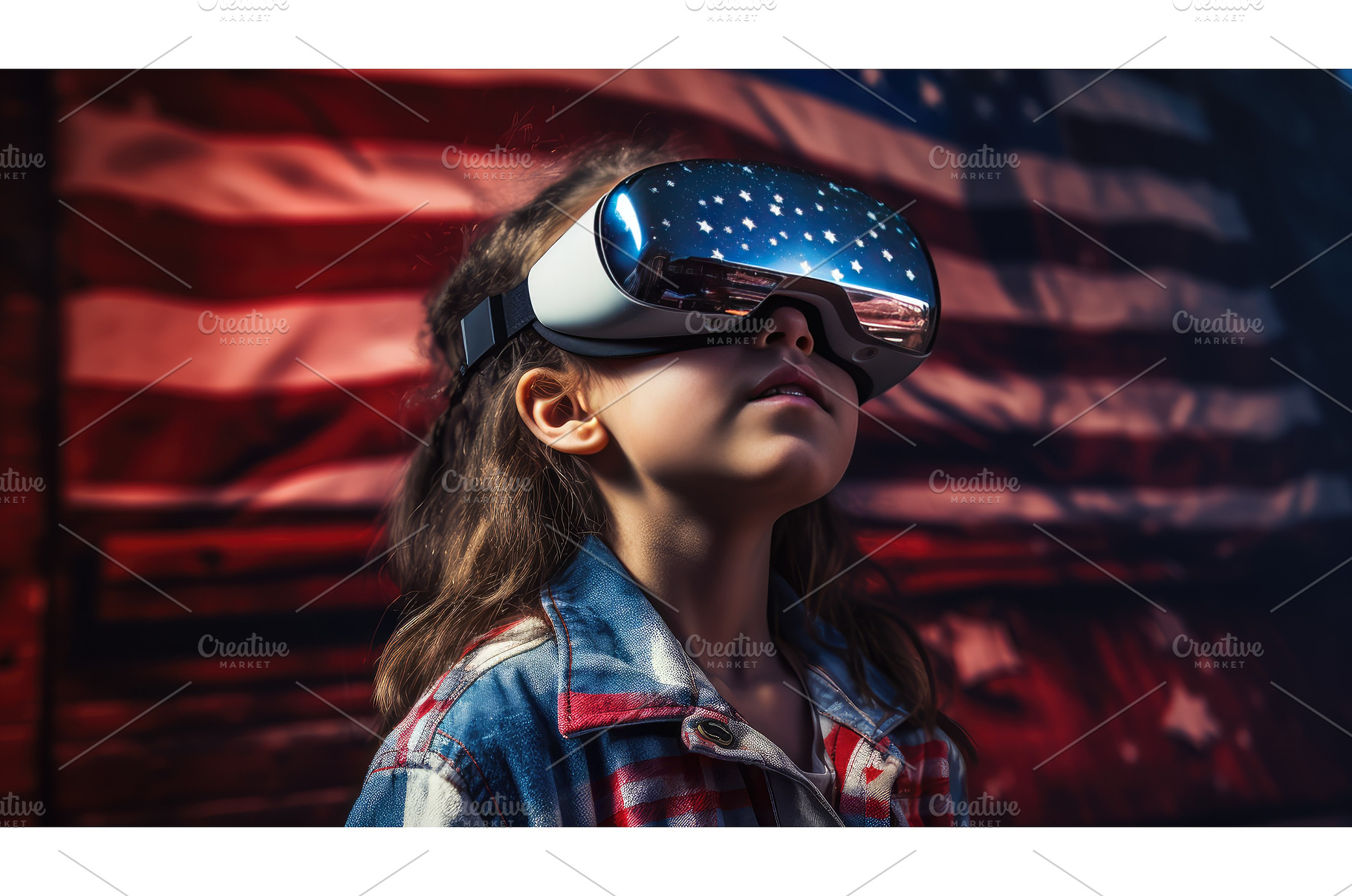 stars american flag technology ai, a Background Photo by pikepicture