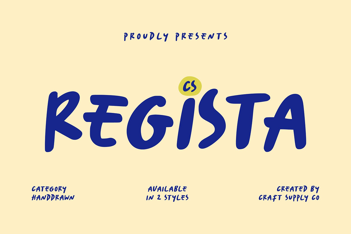 CS Regista – Handwritten Font, a Handwritten Font by Craft Supply Co. (Photo 1 of 8)