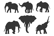 Elephant Silhouettes for Crafters, an Object Graphic by Brandi Lea Designs (Thumbnail 2 of 2)